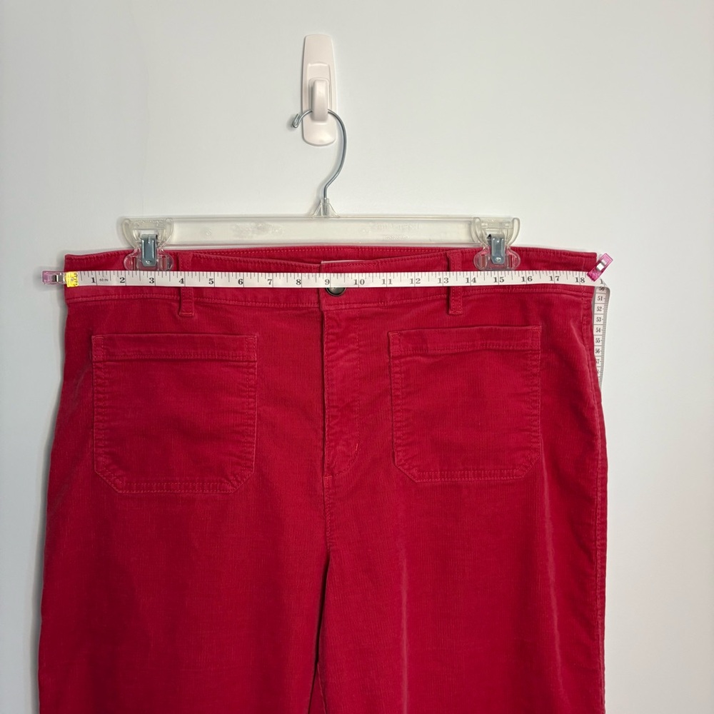 LOFT Palmer wide leg, bright pink, corduroy, sz 14 pant - Picture 9 of 13